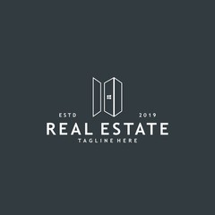 Minimalist and modern real estate logo design