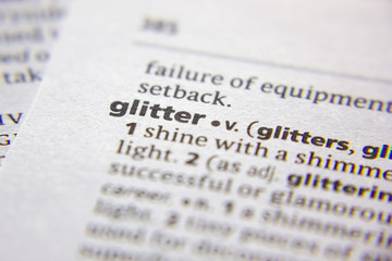 Word or phrase Glitter in a dictionary.