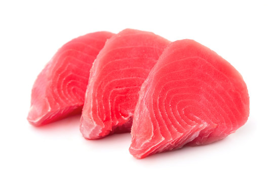 Fresh tuna. Fish steak .