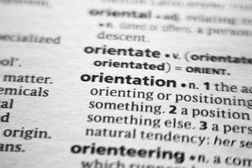 Fototapeta premium Word or phrase Orientation in a dictionary.