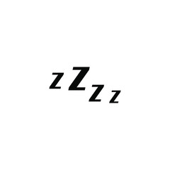 Zzz sleep icon Vector illustration. On white background.