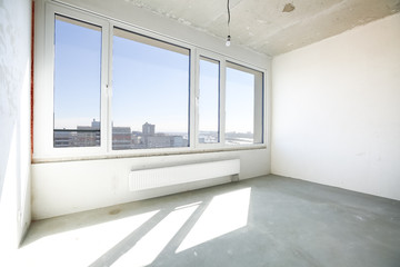 interior of the apartment without decoration