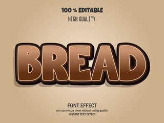 3D text effect, editable font 