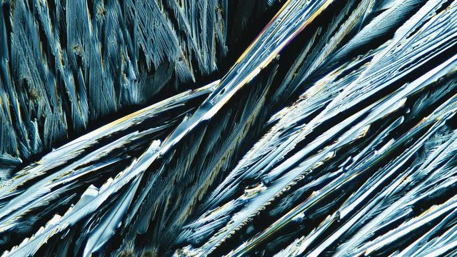 Crystal Growth, Microscope Timelapse Using A Microscope