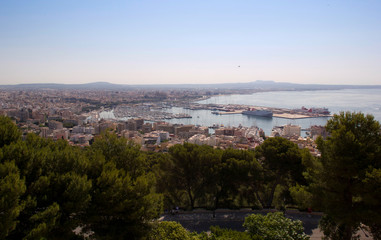 Fototapeta premium Top view of the city of Palma de Mallorca
