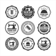 Badge Stamps Tailor Shop Vector Design