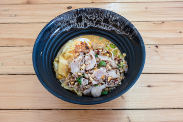 Top view Thai Noodle on cup.