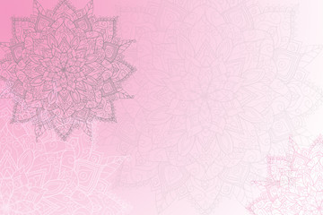 Soft colorful pattern with mandala element. Vintage decorative elements.  Islam, Arabic, Indian, Ottoman motifs.