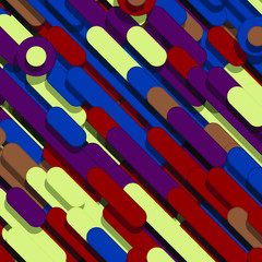 Color Abstract Lines and Circles Generative Art background illustration