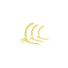 Agriculture wheat Logo Template vector icon design