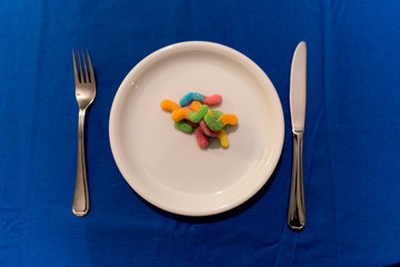 Sweet Sugar Candy on plate 