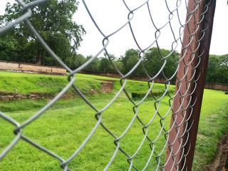 football net on the fence
