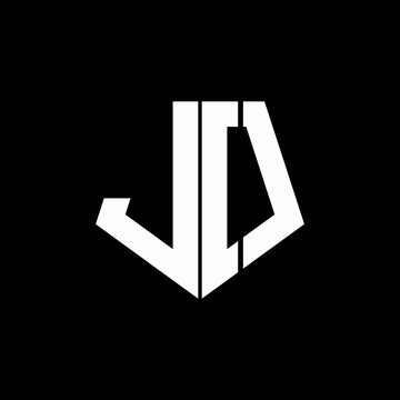 LO logo monogram with pentagon shape style design template