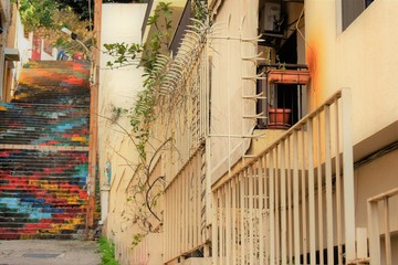 Fototapeta premium Colored stairs in downtown Beirut Achrafieh
