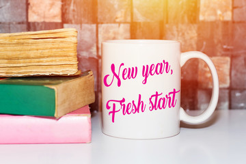  new year, fresh start oncoffee cup