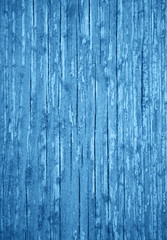 Wooden background toned classic blue color