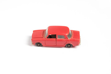 toy cars on white background