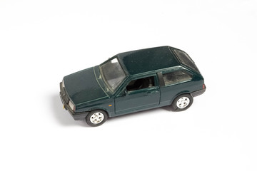 toy cars on white background