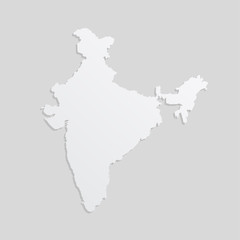 Obraz premium India asia country map background vector template