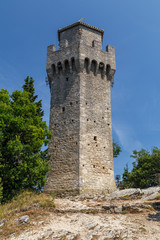 Fototapeta na wymiar View to one of San Marino castles