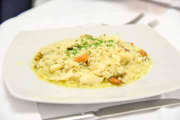 Seafood Rice in the Plate