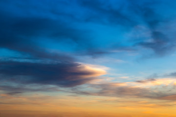 Obraz premium Colorful dramatic sunset sky. Natural background.