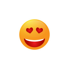 Emoticon smile. Design template vector