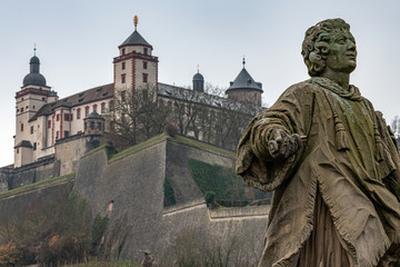 Marienburg Castle with statue