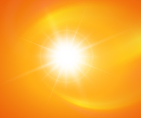 Sunny natural background, orange with glowing halo