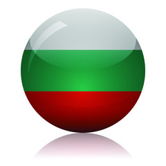 Bulgarian flag glass icon vector illustration