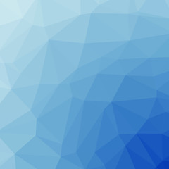 Classic Blue Abstract trianglify Generative Art background illustration