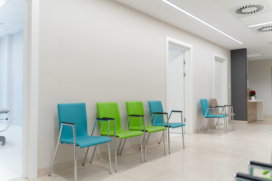 Esthetic and clean modern private clinic or vet waiting room