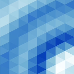 Classic Blue Abstract trianglify Generative Art background illustration