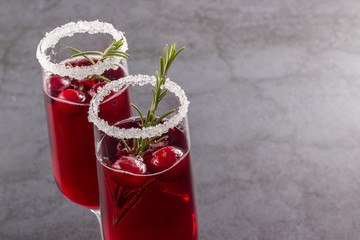 Christmas cranberry drink cocktail