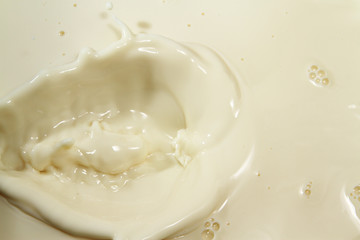 Close up of milk splash