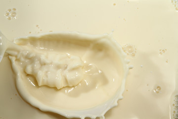 Close up of milk splash