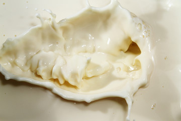 Close up of milk splash