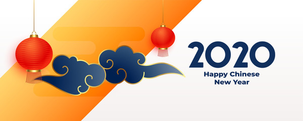 elegant happy chinese new year festival banner design