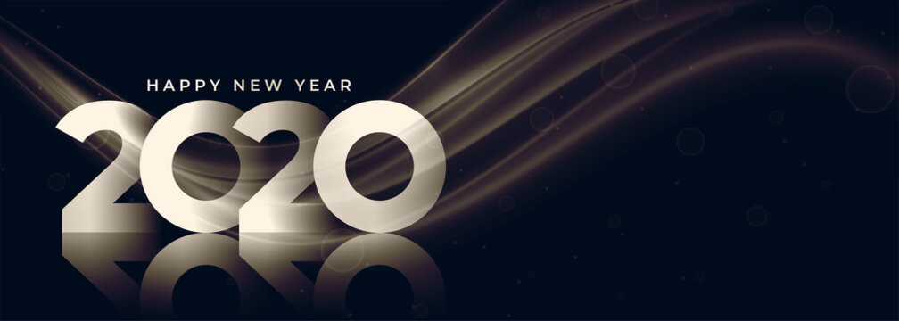 2020 new year banner with text space design