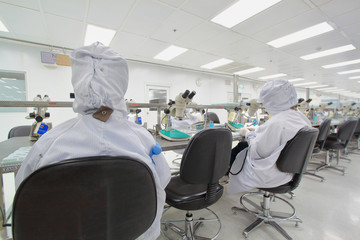 Obraz premium Production line working technology background concept