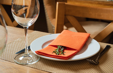 table set for meal, family restaurant