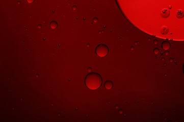 Oil in water, color background, macro