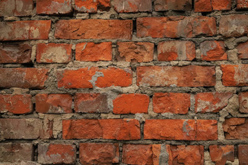 old red brick wall background