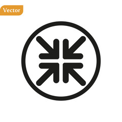 Obraz premium Circle, minimize icon vector, minimize solid illustration, pictogram isolated on black eps10