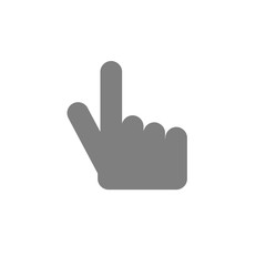 Hand with touching icon on white background