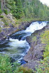 Kivach waterfall in September, Karelia. Russia
