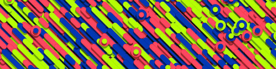 Color Abstract Lines and Circles Generative Art background illustration