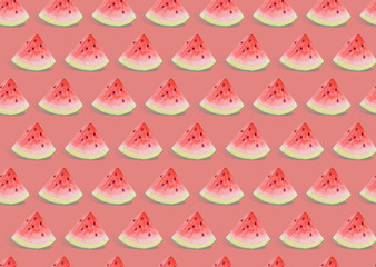 Collection of beautiful exotic fruits in the form of a pattern