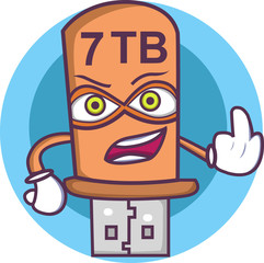 flashdisk illustration vector character