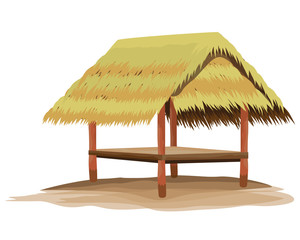 Fototapeta premium straw hut vector design